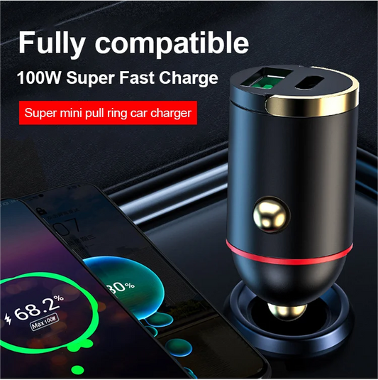 2-Port Compact Fast Charger for Car