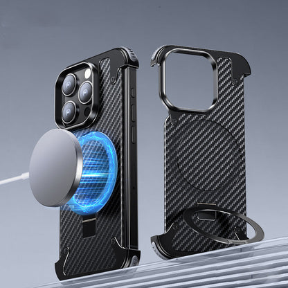 Four Corners Air Cushion Anti-Drop Magnetic Phone Case for iPhone with Folding Stand