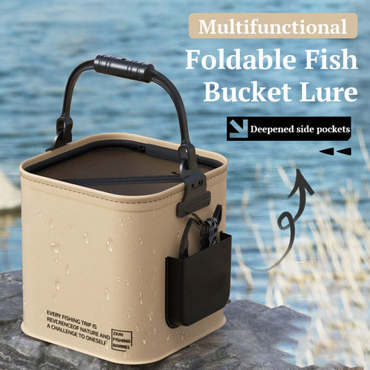 Multifunctional Foldable Fish Bucket With Cover