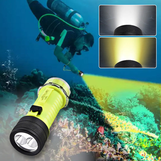 Super Bright Dual Lamp Diving Flashlight