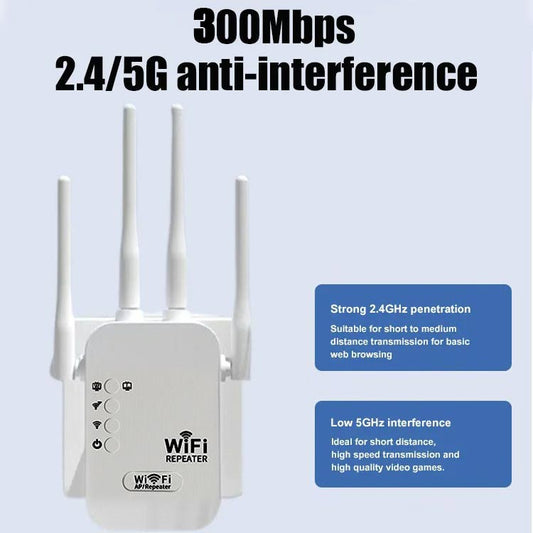 2.4GHz & 5GHz Dual-Band Wireless Router Signal Amplifier