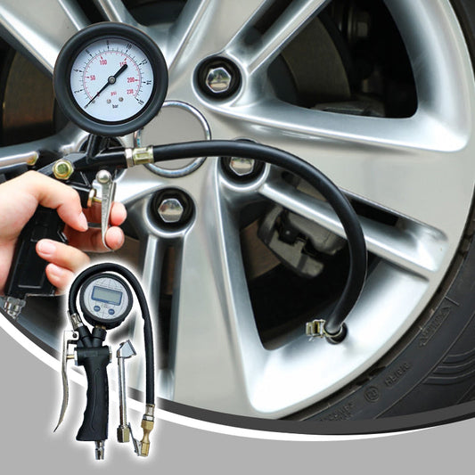 2-in-1 Tire Inflator Pressure Gauge