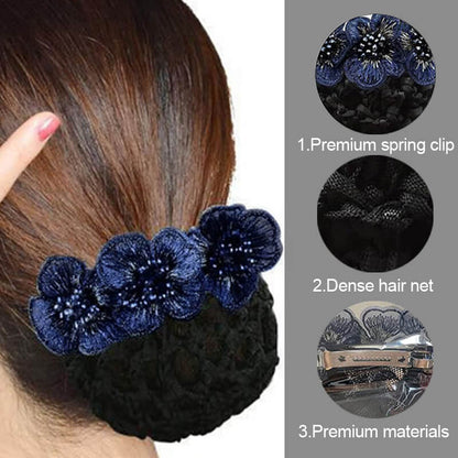 Flower Design Detachable Hairnet Barrette（Buy 1 Get 1 Free）